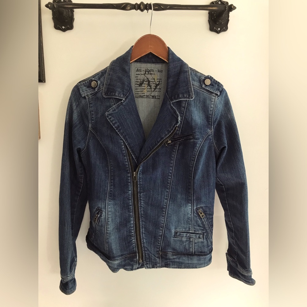 Moto Style Denim Jacket